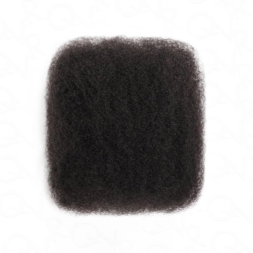 QVR Afro Kinkys Bulk Human Hair for Dreadlock Extensions Repair Locs 150 Gram, Dark Brown 14inches Mini Spring Twist Braiding Afro Kinky Human Hair for LocKs