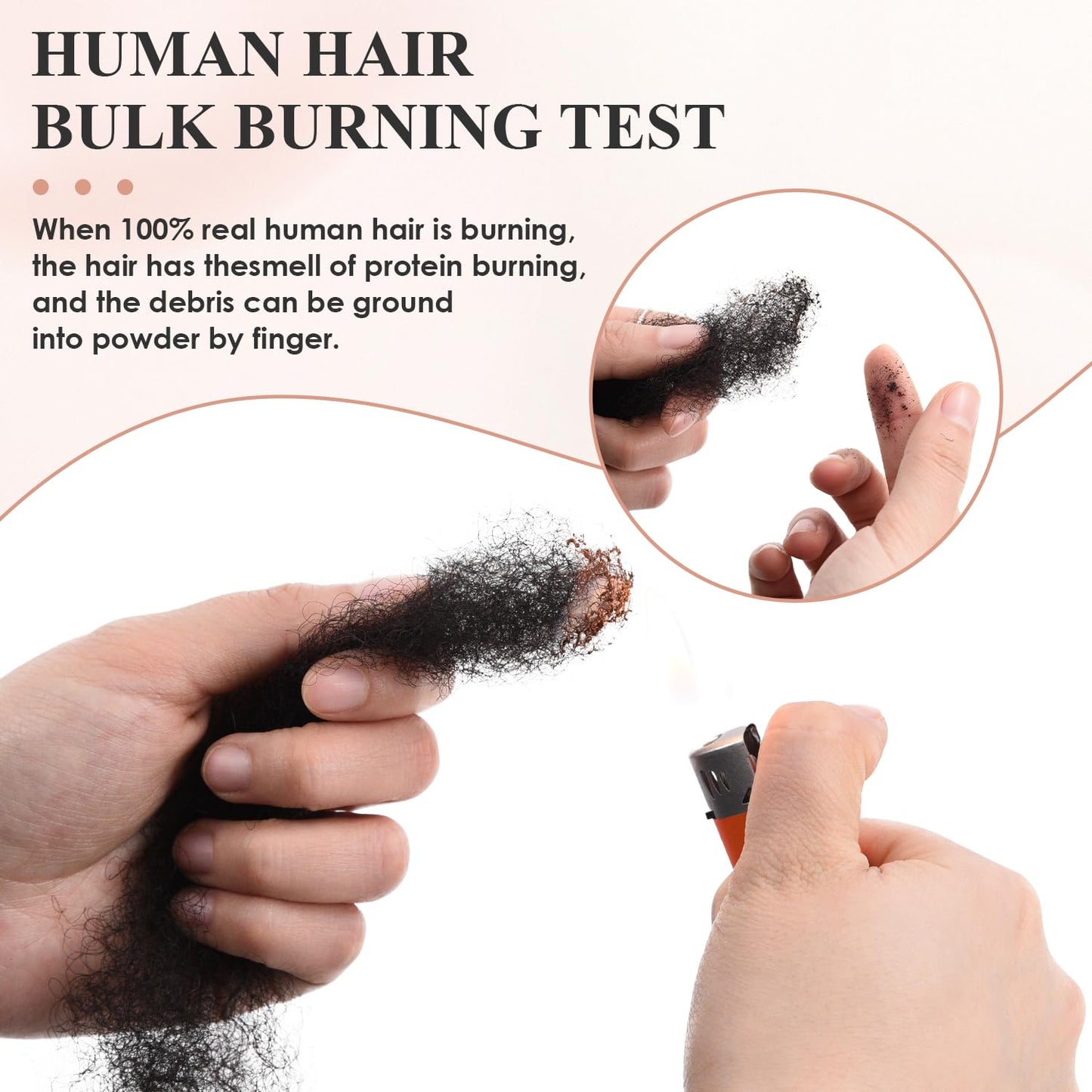 Afro Kinkys Bulk Human Hair 3 Pack 150g,Afro Kinky-Curly Human Hair Bulk Hair Bulk Human Braiding Hair for Dreadlock Extensions Repair Locs,Twist Afro Kinky Twist Extensions (14 Inch,50g/Pack)
