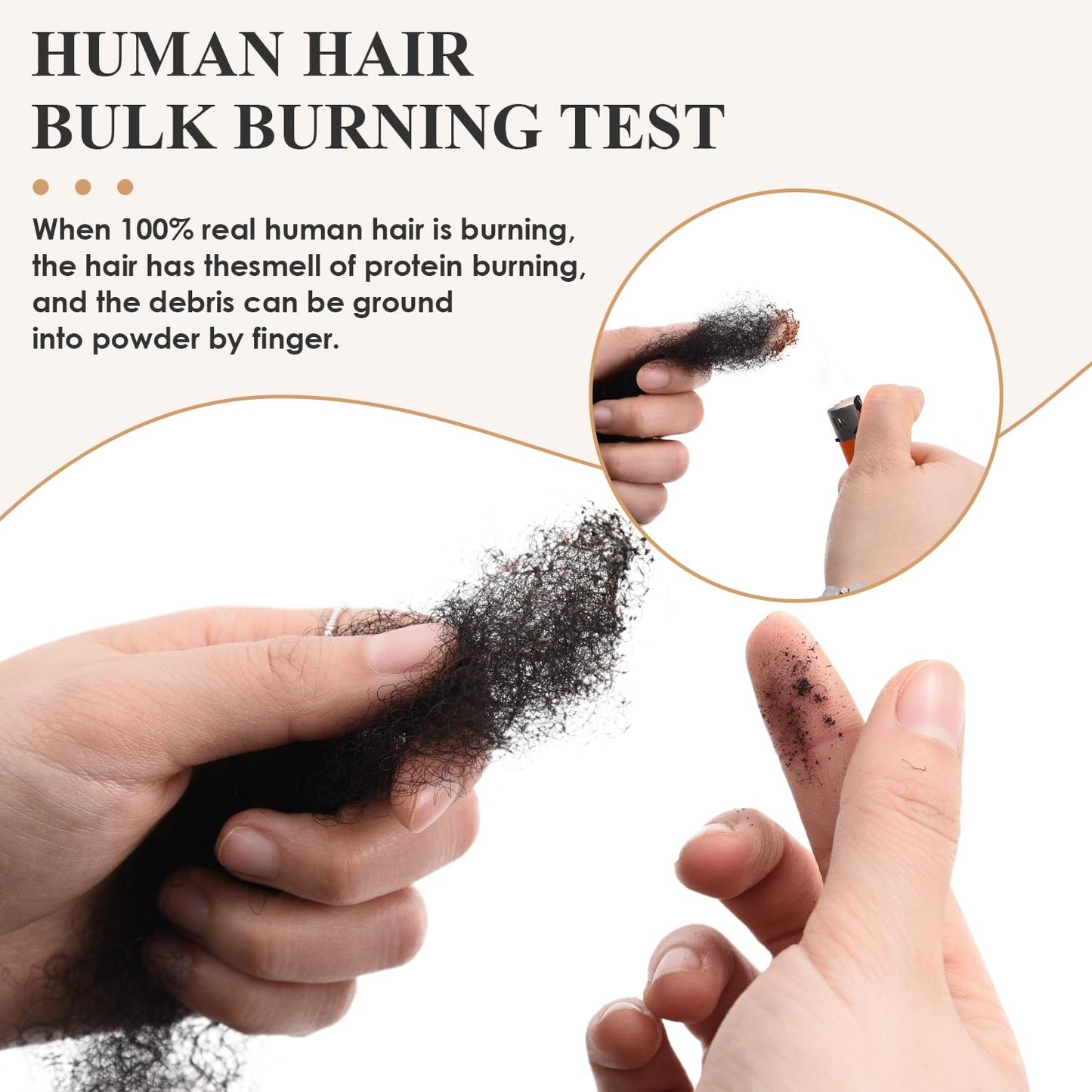 Afro Kinkys Bulk Human Hair 3 Pack 150g,Afro Kinky-Curly Human Hair Bulk Hair Bulk Human Braiding Hair for Dreadlock Extensions Repair Locs,Twist Afro Kinky Twist Extensions (14 Inch,50g/Pack)