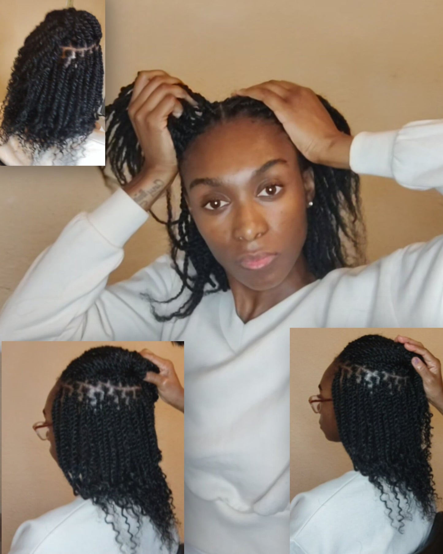 Natural kinky twist depends on size and length