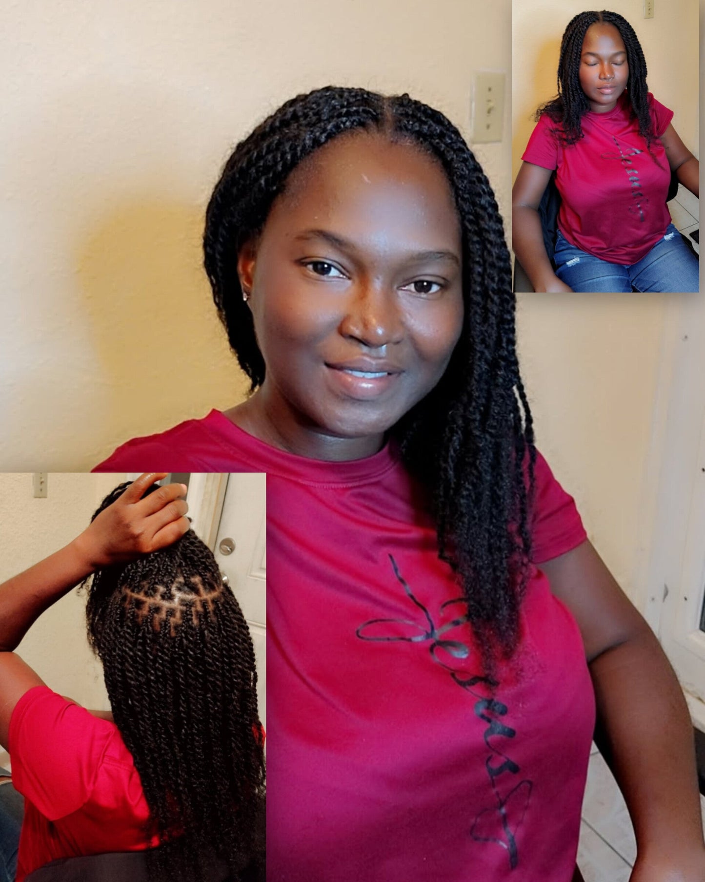 Natural kinky twist depends on size and length